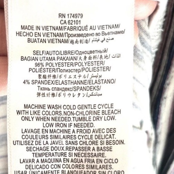 BCBG Faux Wrap Striped Dress Women’s Size XS pockets, keyhole back, strapless - Picture 7 of 9